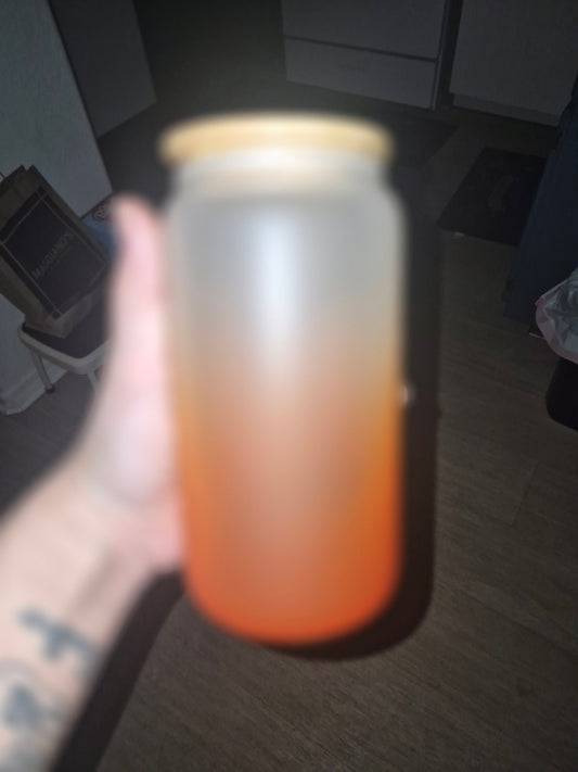 Orange ombre cup
